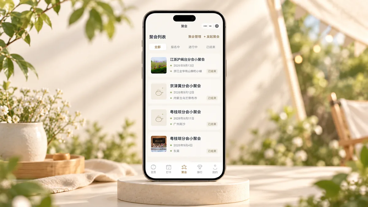 无极太极聚会打卡小程序